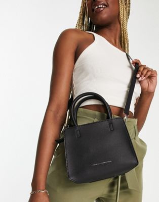French Connection two mile cross body bag in black