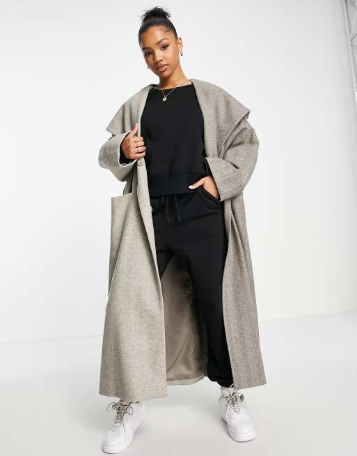 French Connection two tone edith wool coat MULTI ASOS