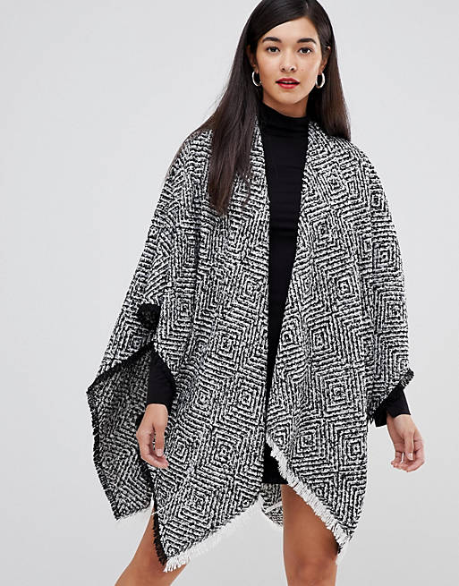 French Connection Two Tone knit poncho | ASOS