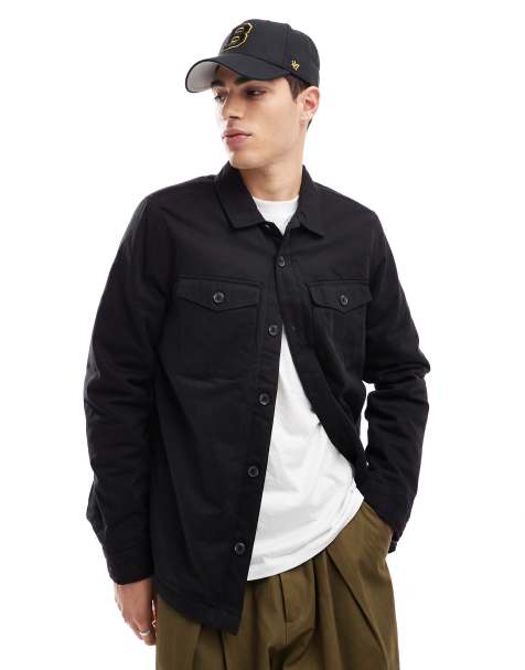 French Connection utility jacket with chest pockets in black - view 1