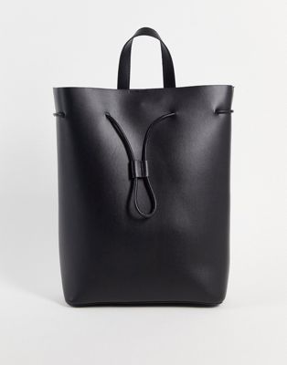 French Connection utility nylon backpack in black