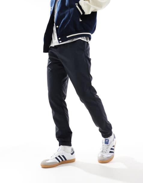French Connection utility tech cuffed trousers in navy - view 1