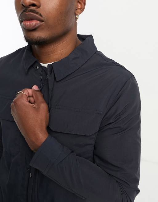 French Connection utility tech shirt in navy ASOS