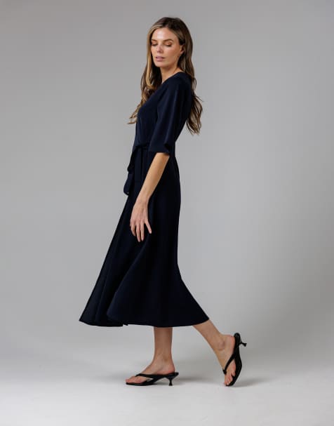 princess polly baby blue dress Navy Wrap Dresses