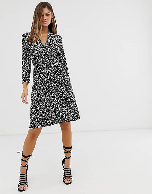 French Connection v-neck jersey floral midi dress | ASOS