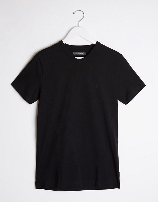 French Connection v neck t-shirt in black
