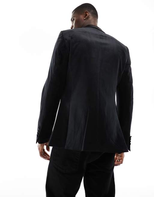 Embroidered Velvet Blazer in Black : MUY1213