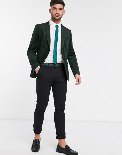 French connection velvet slim fit peak lapel jacket sale