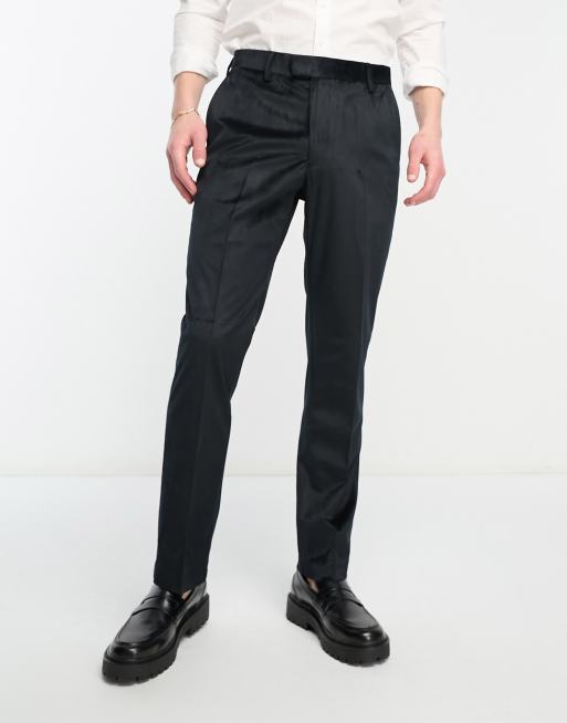 French Connection velvet suit trousers in black | ASOS