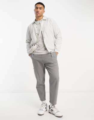 French Connection lightweight coach jacket in light grey - ASOS Price Checker