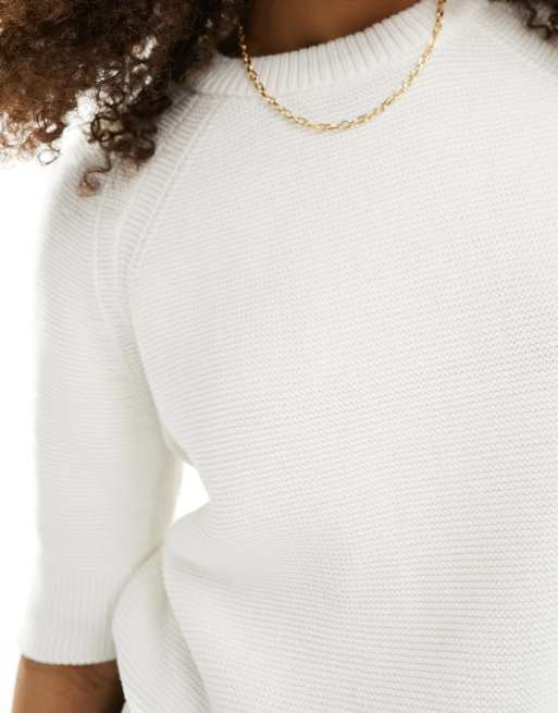 French Connection – Vit sweatshirt med korta ärmar, 2 av 4