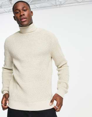 French Connection Men's Stretch Cotton Roll Neck Jumper only $20.00