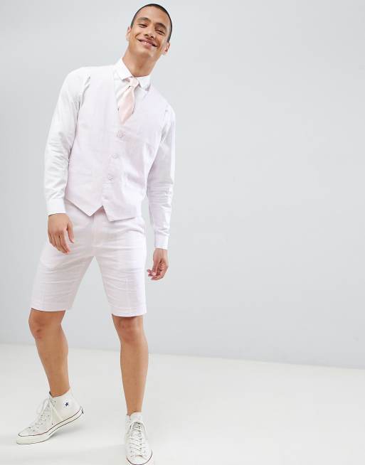 French connection wedding linen slim sales fit shorts