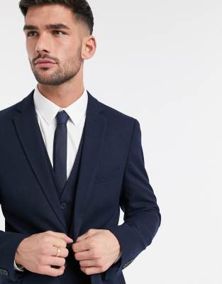 french connection slim fit ink flannel suit