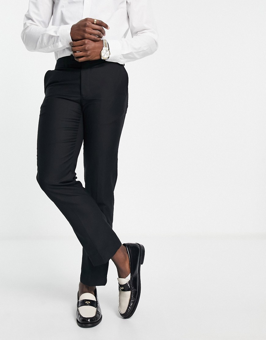 French Connection wedding suit pants in black