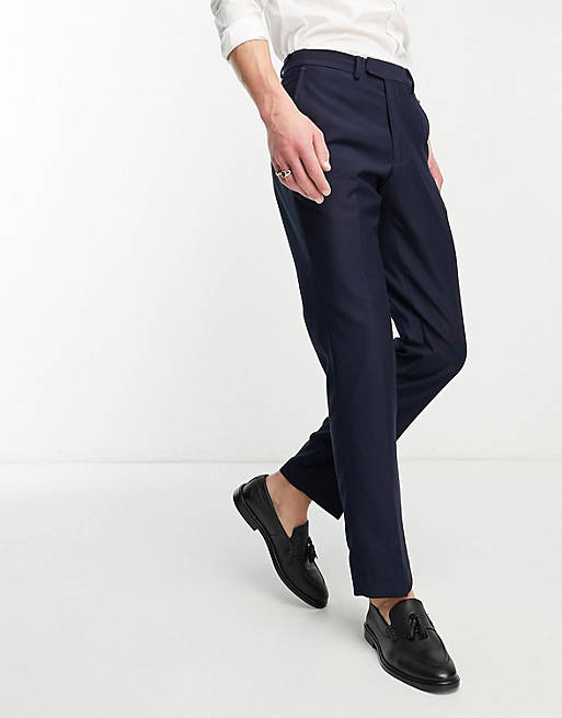 French Connection wedding suit trousers in navy | ASOS