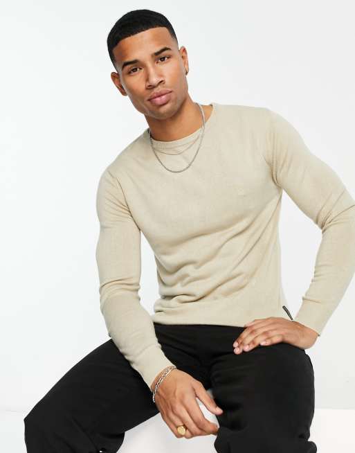 French Connection – Weicher Pullover in Ecru mit Rundhalsausschnitt