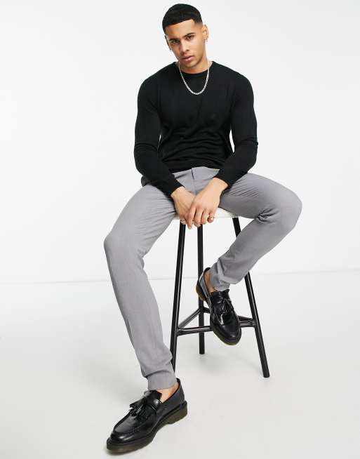 French Connection – Weicher Pullover in Schwarz mit Rundhalsausschnitt und Logo, 3 von 4