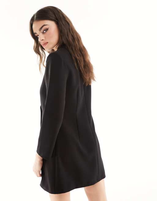 French Connection Whisper blazer mini dress in black | ASOS