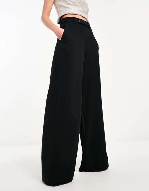 French Connection wide leg palazzo trousers in black