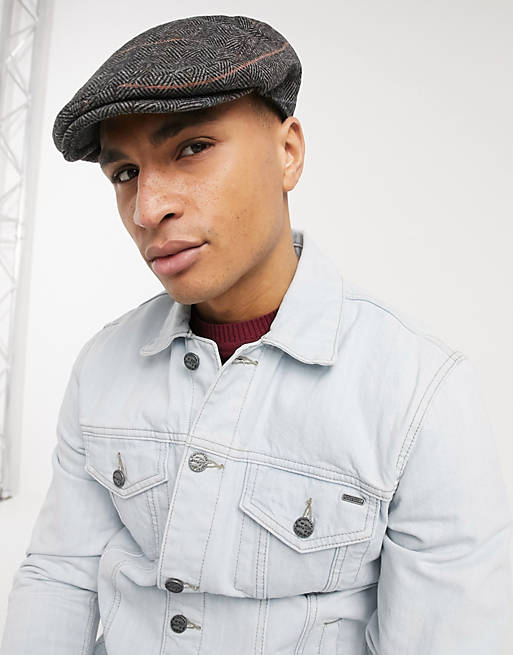 French Connection winter flat cap in check | ASOS