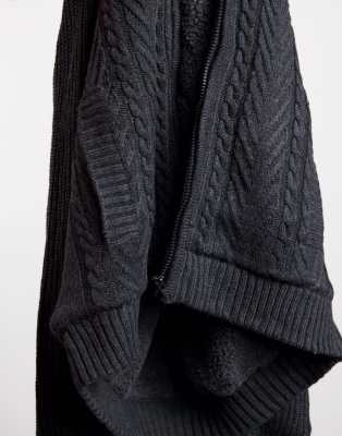 hooded knitted jumper