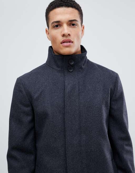 French Connection Wool Blend Funnel Neck Coat | ASOS