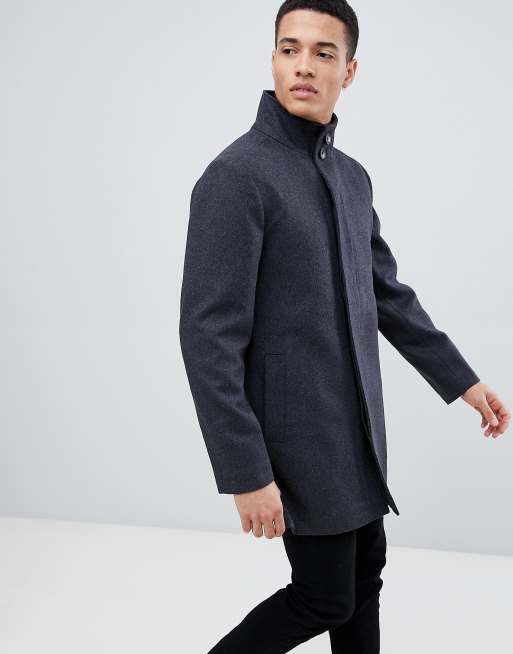 French connection wool on sale blend funnel neck coat