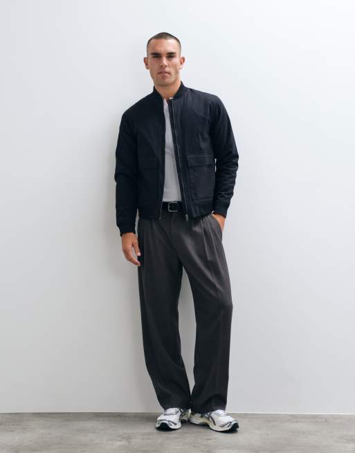 French Connection worker bomber jacket in navy, 4 of 5