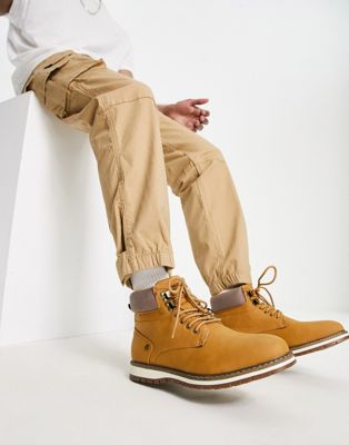 French Connection workwear outdoors boots in tan