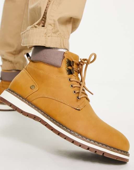 French Connection workwear outdoors boots in tan ASOS