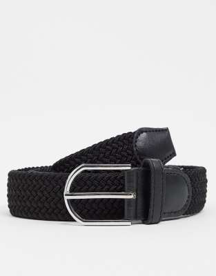 French Connection woven belt in black