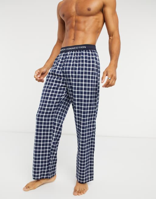 French Connection woven check logo lounge pants