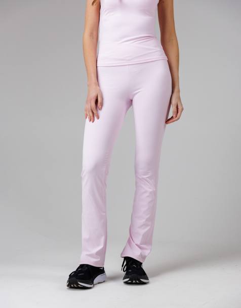 French Connection Wrap front fcuk stretch yoga pant in pink - view 1