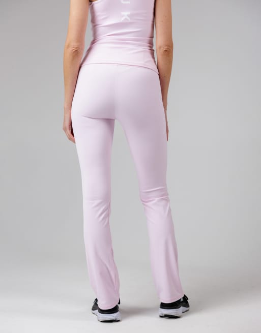 French Connection Wrap front fcuk stretch yoga pant in pink, 2 of 4