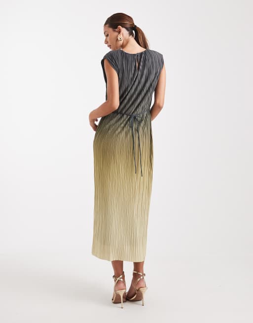 french connection pleated dress French Connection Speckled Tweed Pleated Mini Dress