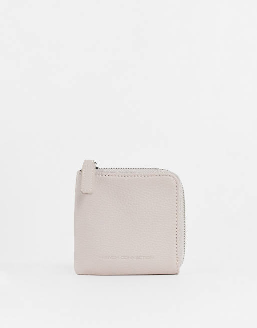 French Connection zip around purse in light pink