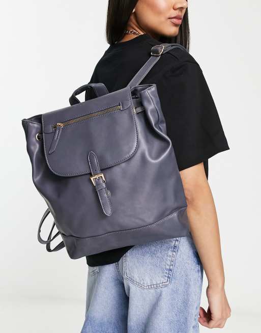 French Connection zip top backpack in grey Shoulder Bag S box trot ClassicfuncenterShops