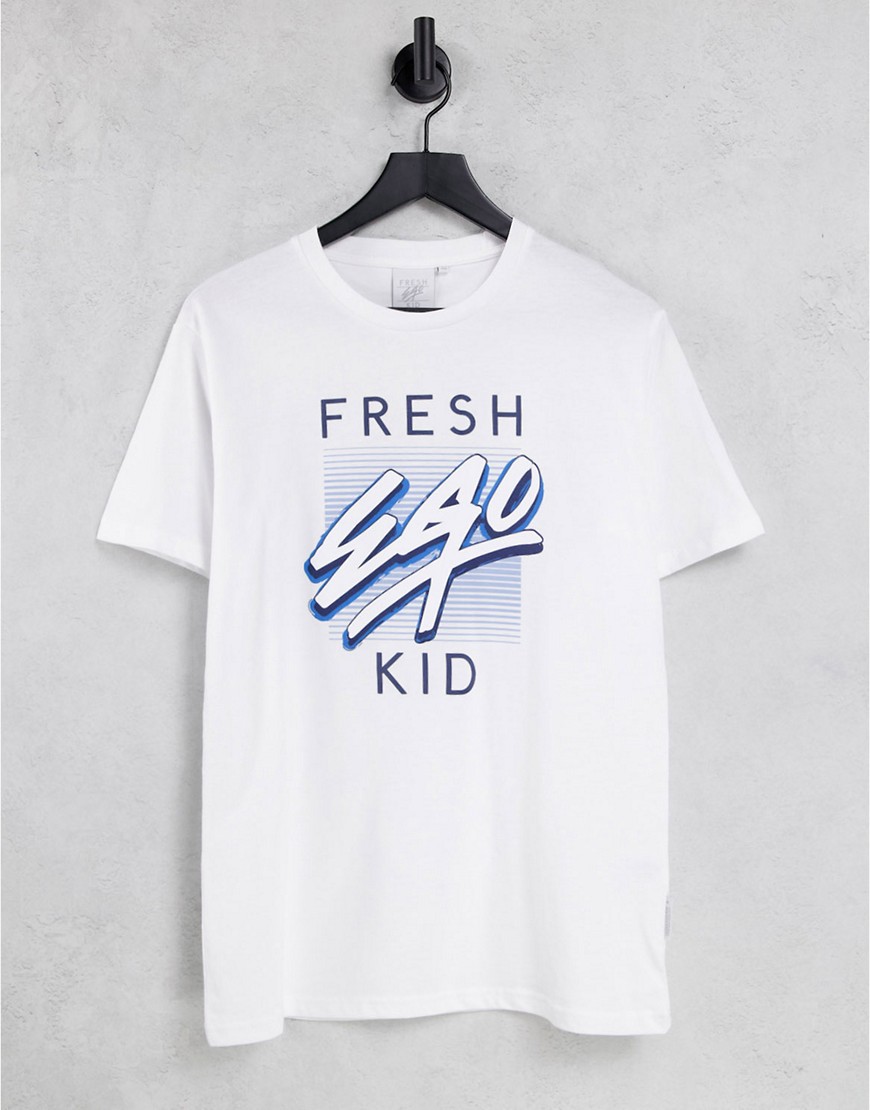 Fresh Ego Kid large print tee in white