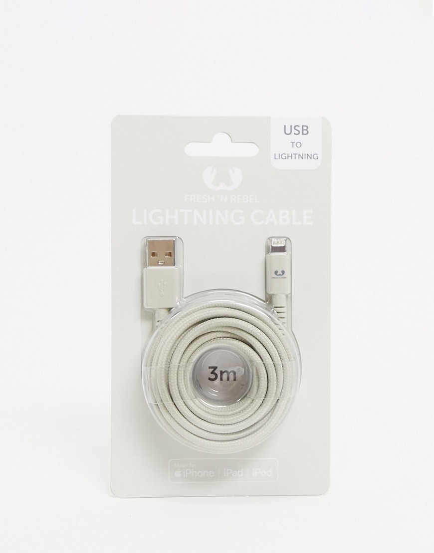 Fresh n Rebel 3m lighting cable in ice grey-No Colour