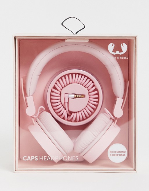 Fresh n Rebel caps headphones in pink