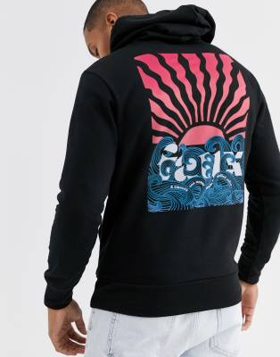 hoodie with print on back