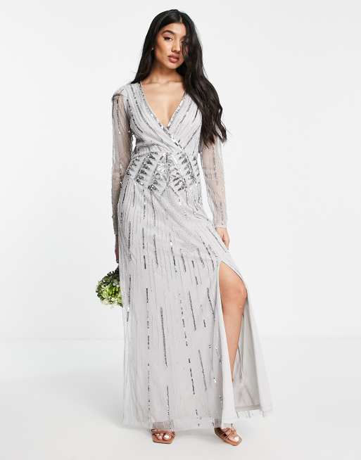 Dove grey sale maxi dress