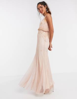 asos pink gown