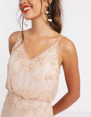 asos frock and frill embellished dress