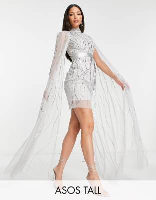 Silver gown with clearance cape