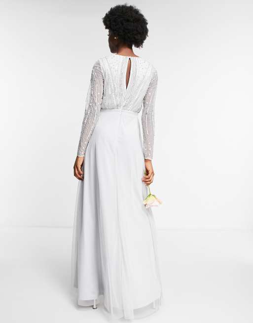 Asos grey prom dress store