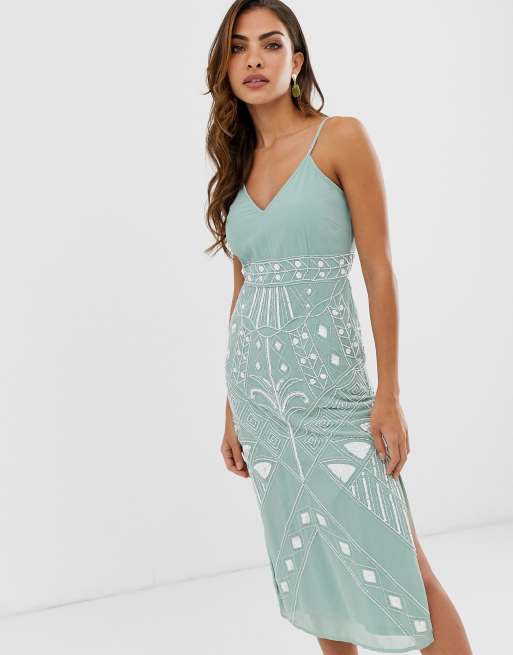 Beaded 2024 dress midi