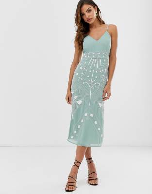 frock and frill beaded dress