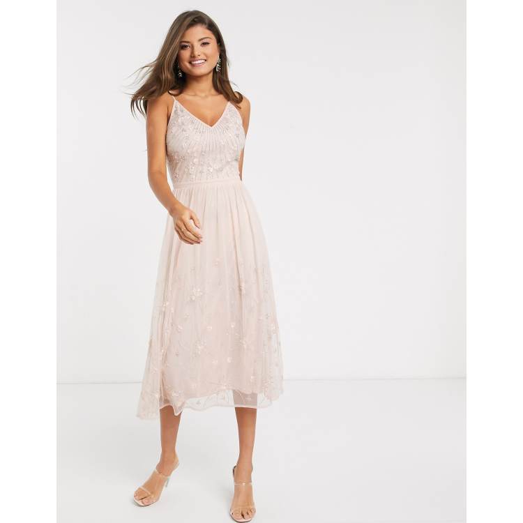 Frock and frill hot sale embellished maxi dress